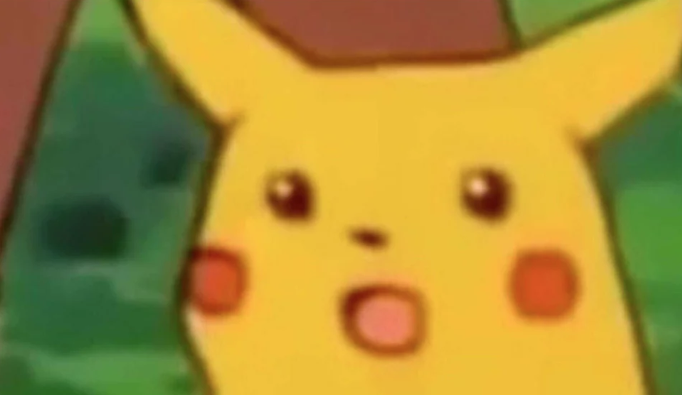 Surprised Pikachu meme